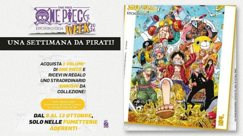 ONE PIECE WEEK! ASSICURATI lo SHIKISHI in OMAGGIO!
